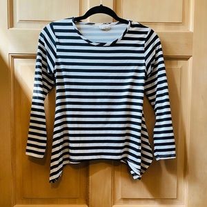 Black and White Striped Parisian top